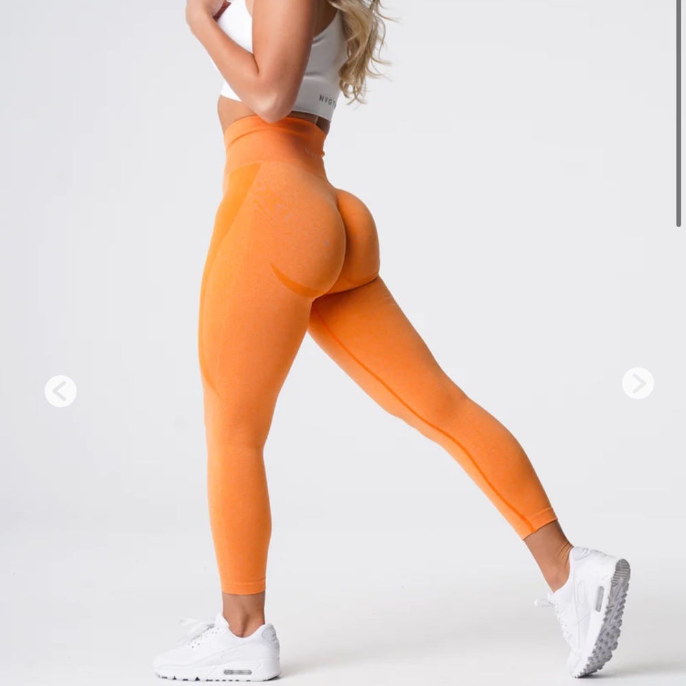 NVGTN Sunset Orange Contour Seamless Leggings